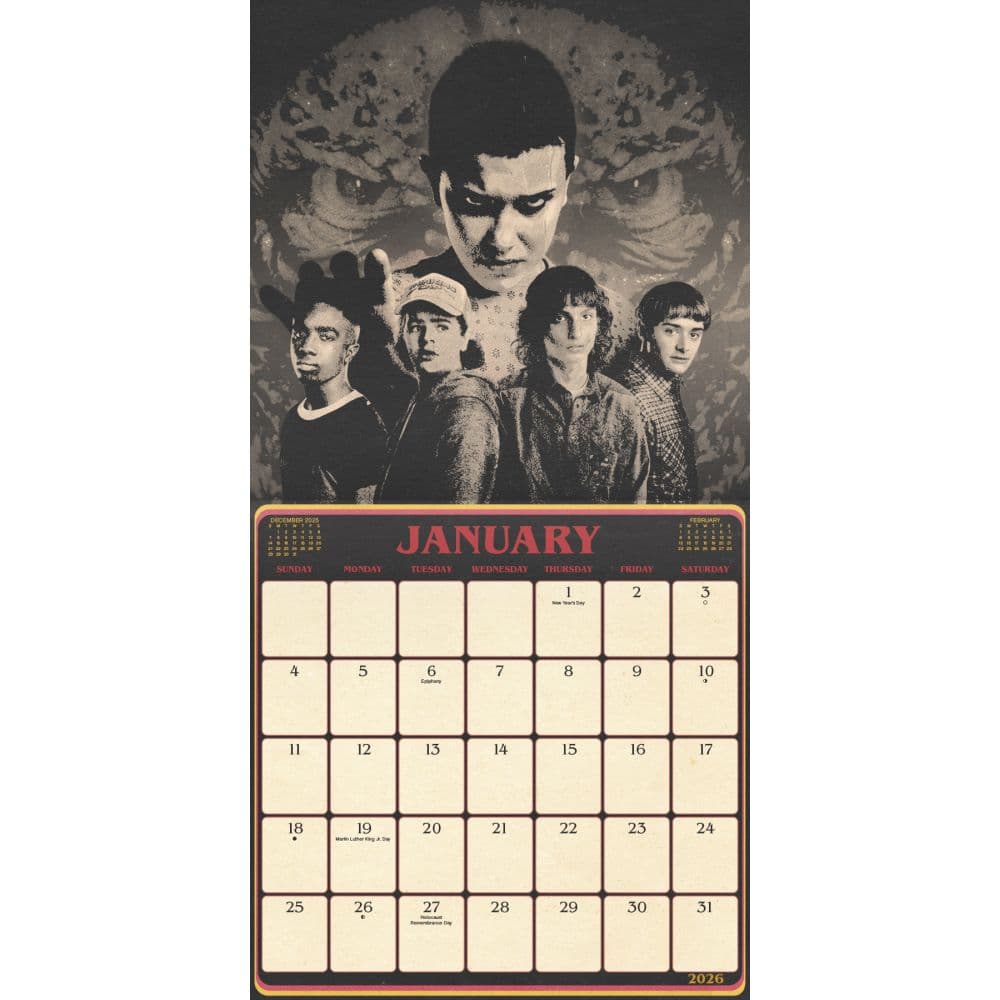 Stranger Things 2026 Mini Wall Calendar Second Alternate Image