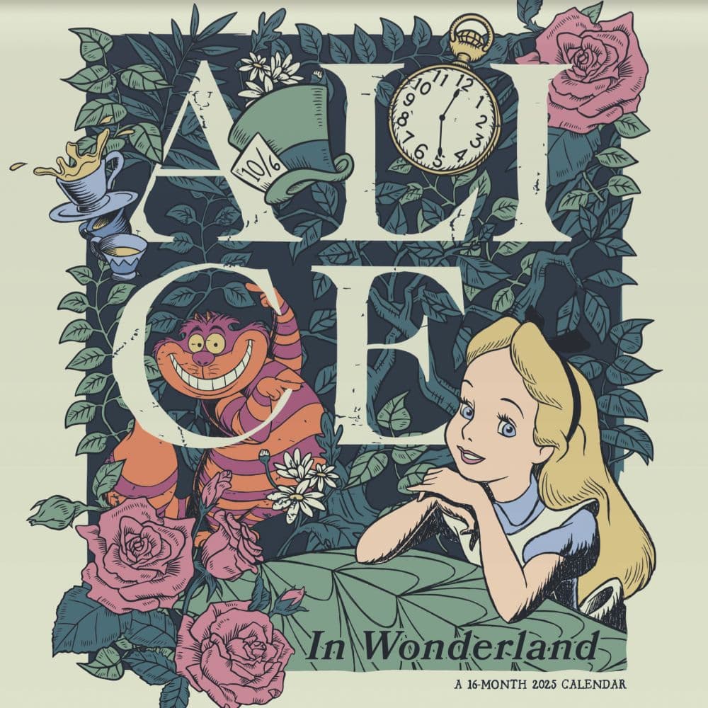 Disney Alice and Wonderland 2025 Wall Calendar