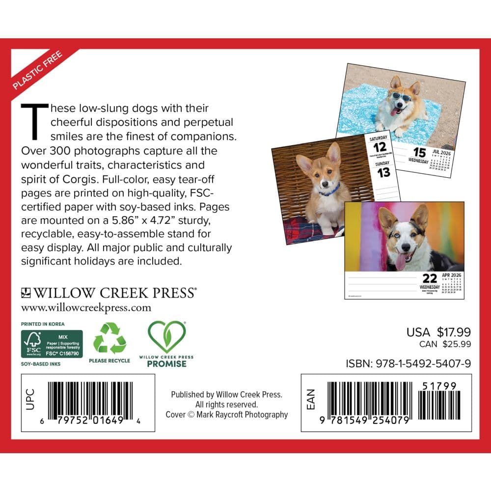 Just Corgis 2026 Desk Calendar First Alternate Image