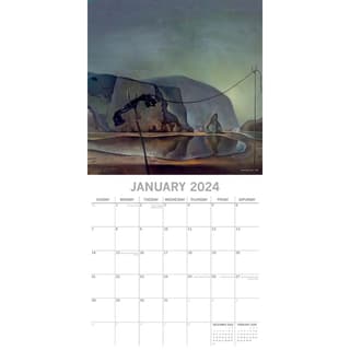 Salvador Dali 2024 - Calendrier d'images 42x56 cm - Calendrier artistique -  Calendrier