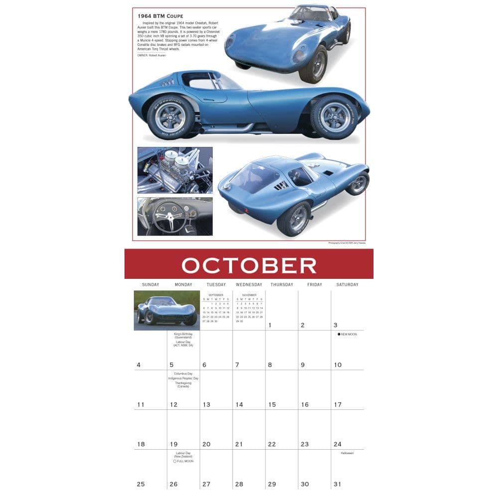 Automobiles Ultimate Classics 2026 Wall Calendar Third Alternate Image