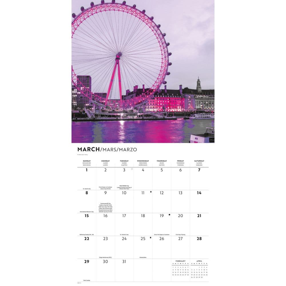 London Lux 2026 Wall Calendar Third Alternate Image