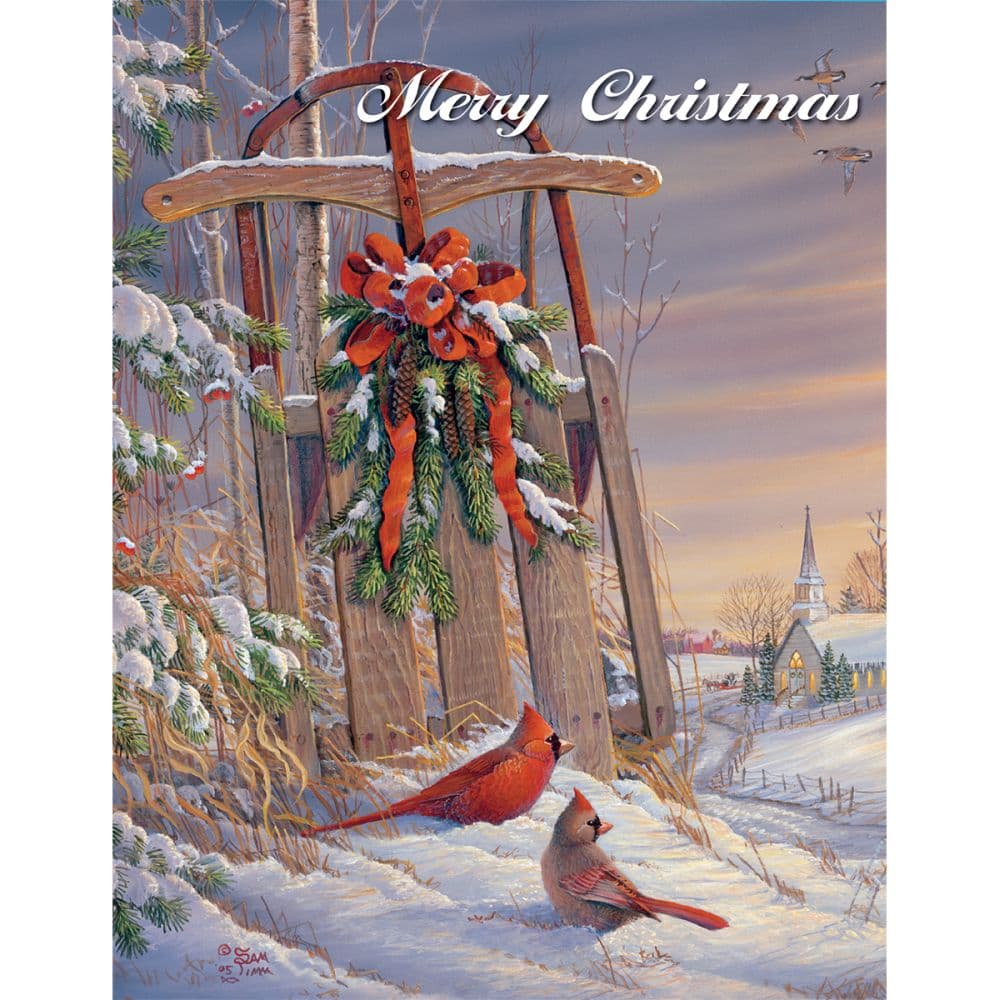 Wintertime Cardinal Christmas Cards by Sam Timm 2nd Product Detail  Image width="1000" height="1000"