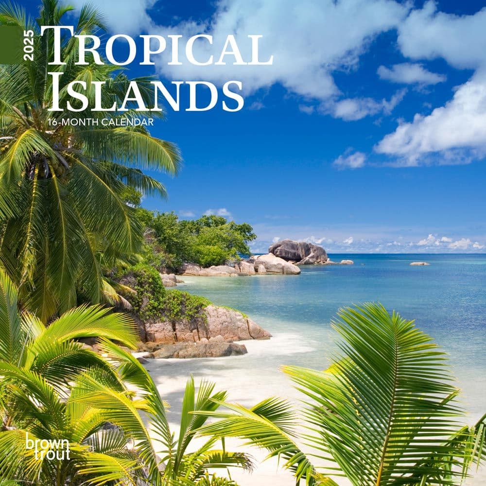 Islands Tropical 2025 Mini Wall Calendar Main Image