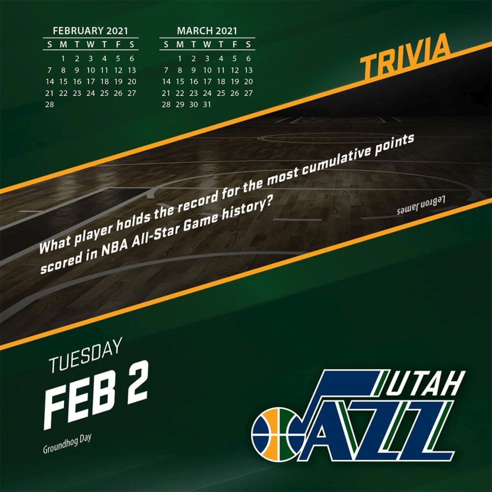 NBA Utah Jazz Desk Calendar - Calendars.com