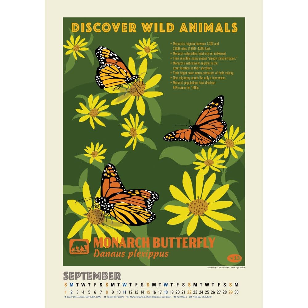 American Wildlife Poster 2024 Wall Calendar Fifth Alternate Image width=&quot;1000&quot; height=&quot;1000&quot;