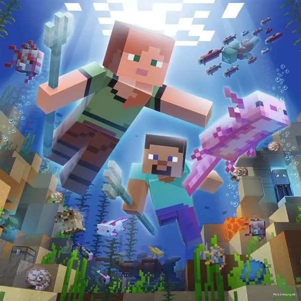 Minecraft 3X49 Piece Puzzle Set Fourth Alternate Image