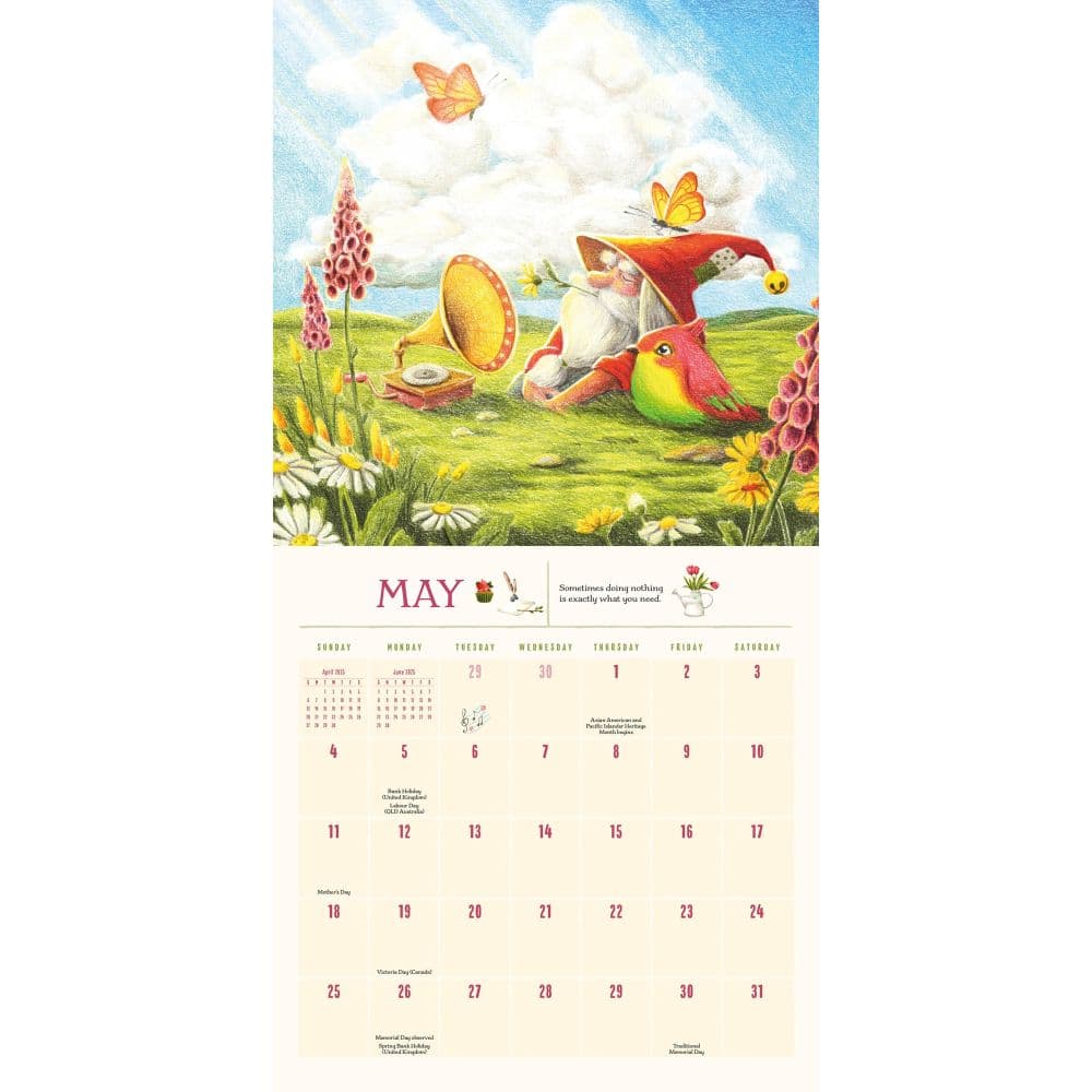 Gnome Life 2025 Wall Calendar