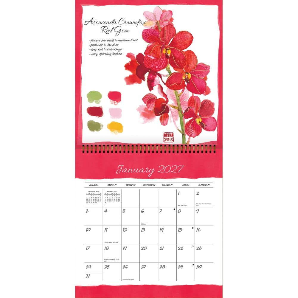 Exotic Orchids 2027 Spiral Wall Calendar Second Alternate Image
