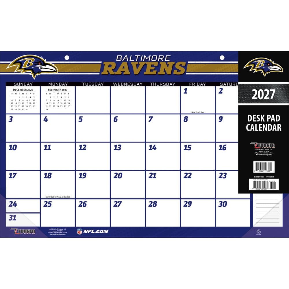 image NFL Baltimore Ravens Small 2027 Desk Pad