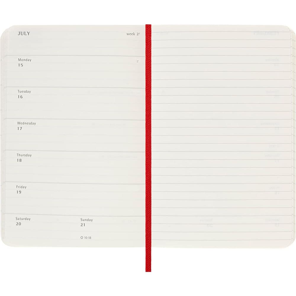 Moleskine Pocket Red Weekly 2024 Planner