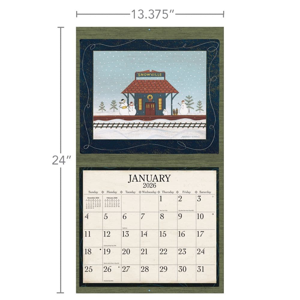 Warren Kimble 2026 Wall Calendar by Warren Kimble Sixth Alternate Image