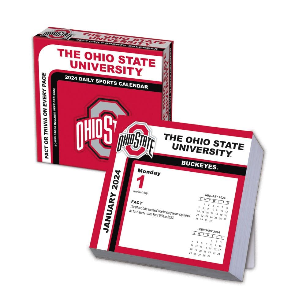 COL Ohio State Buckeyes 2024 Desk Calendar First Alternate Image width=&quot;1000&quot; height=&quot;1000&quot;