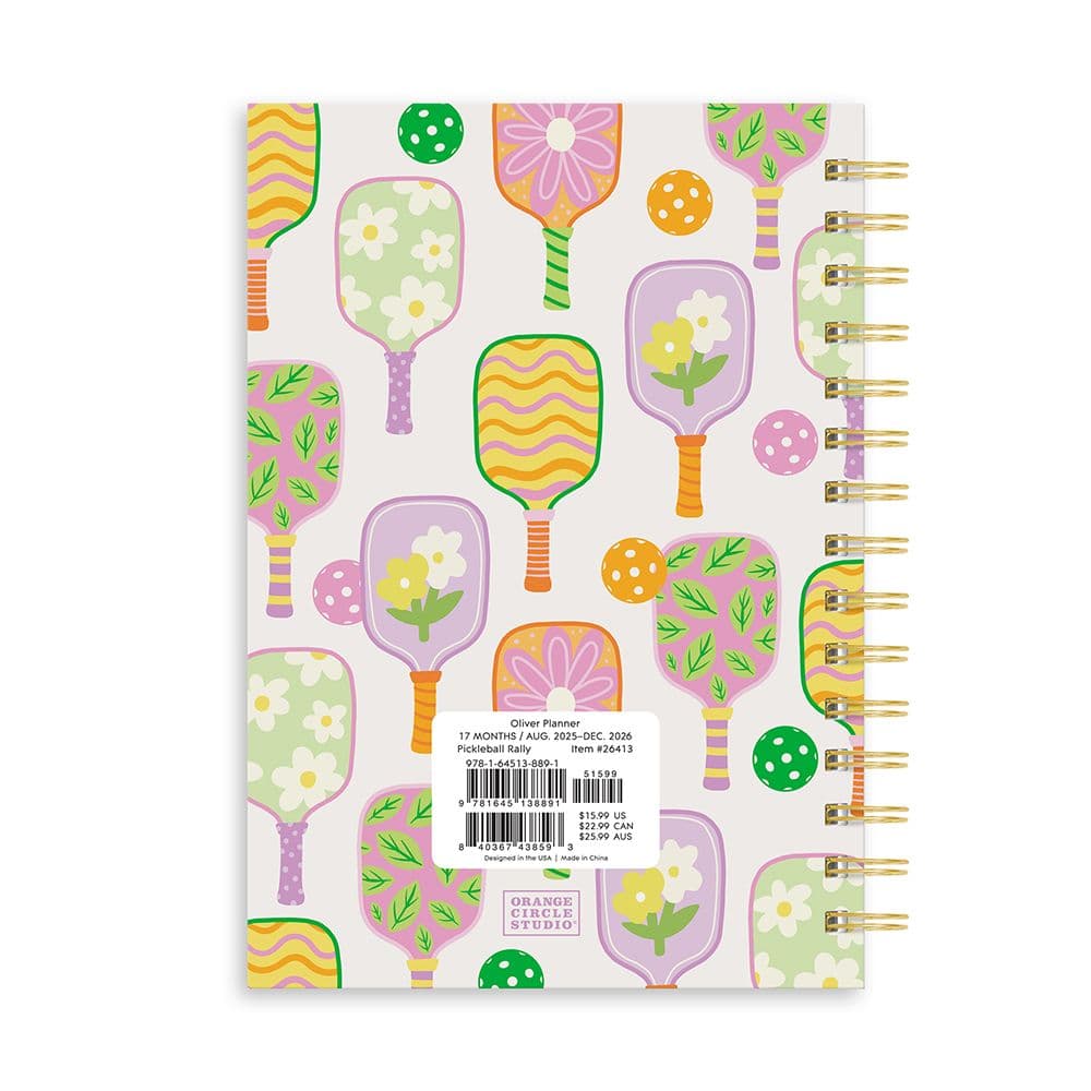 Pickleball Rally Oliver 2026 Planner First Alternate Image