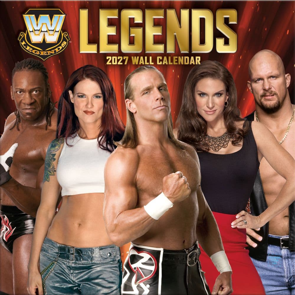 WWE Legends 2027 Wall Calendar Main Product Image