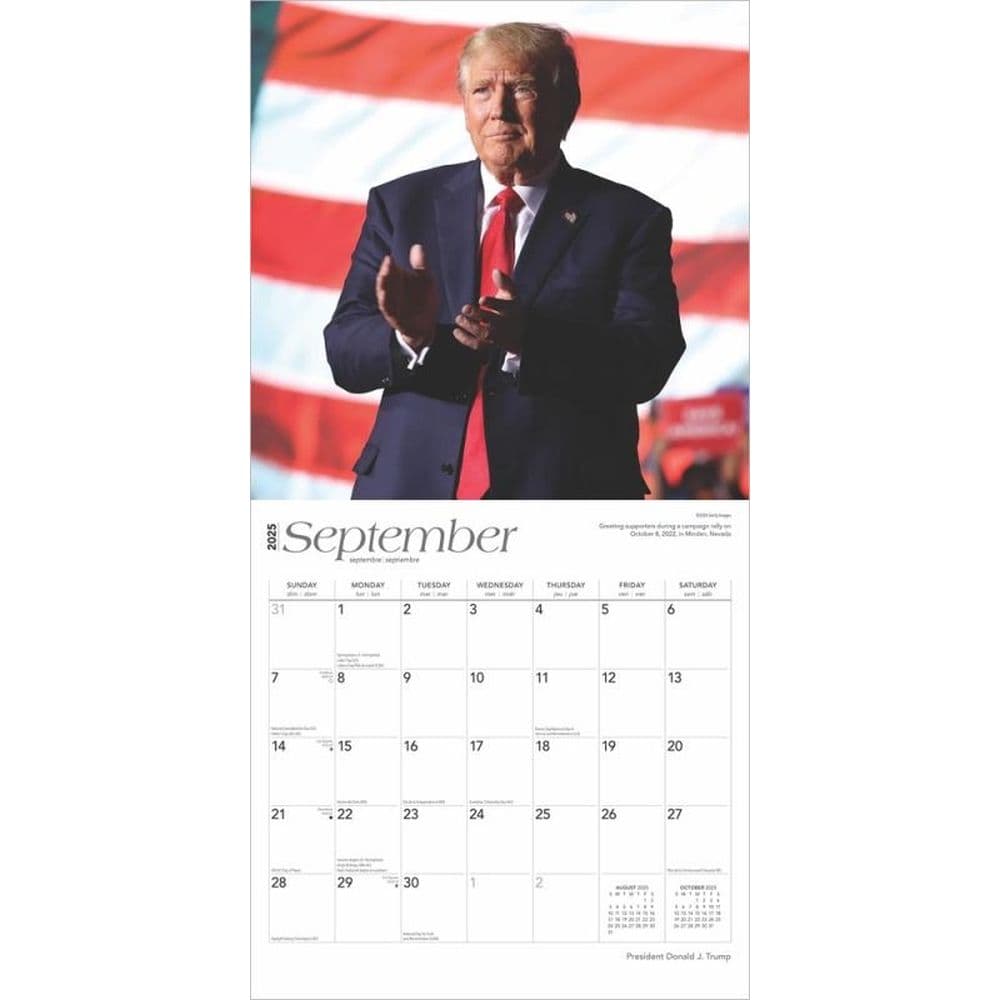 Trump President 2025 Wall Calendar Third Alternate Image