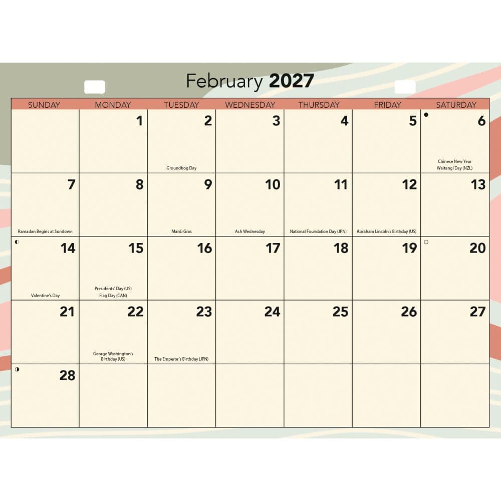 Focused Tri View 2027 Wall Calendar Second Alternate Image