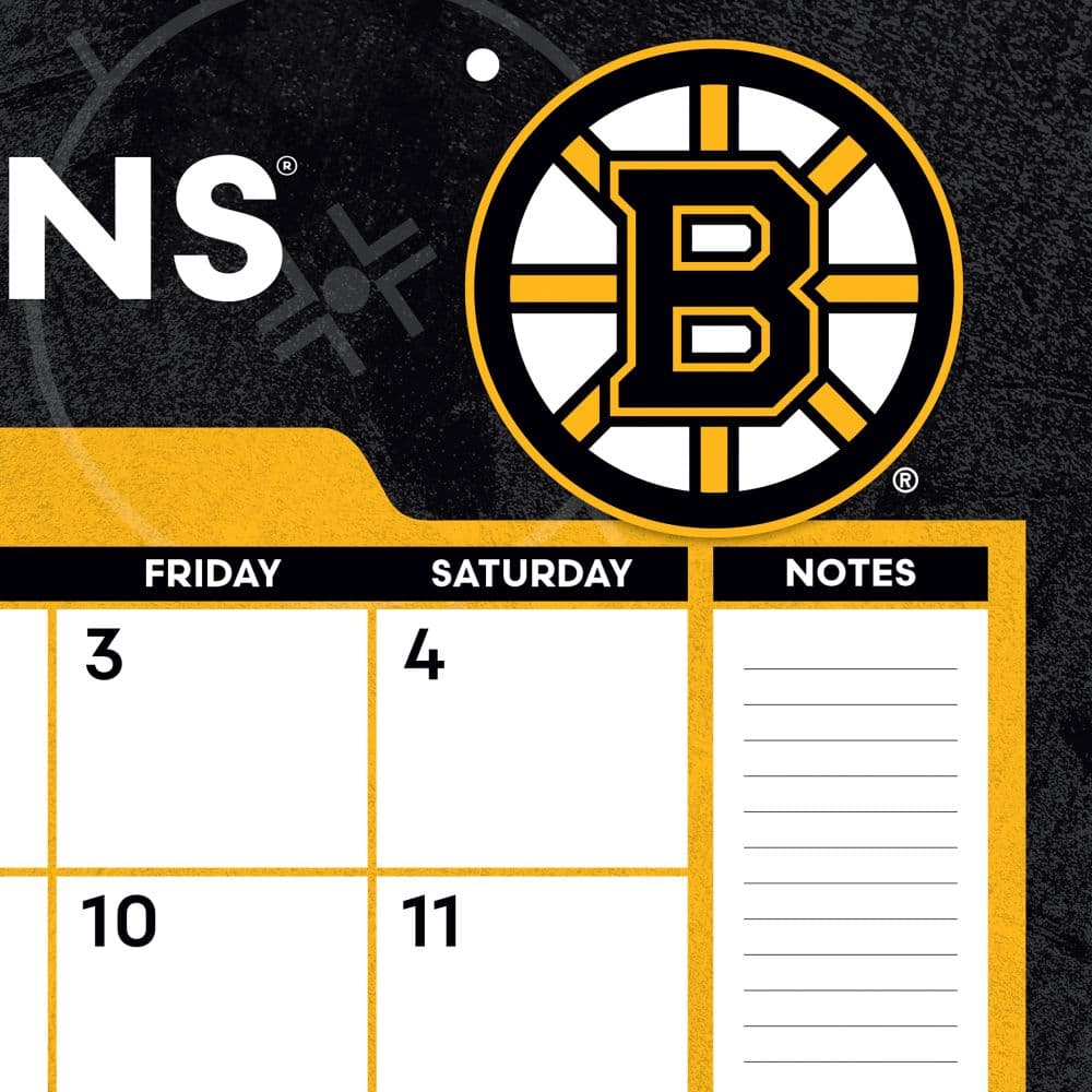 NHL Boston Bruins 2025 Desk Pad Third Alternate Image width="1000" height="1000"