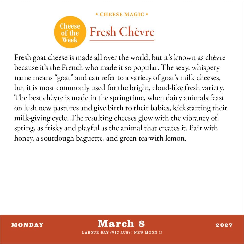 Cheese Magic 2027 Page-A-Day Desk Calendar Fourth Alternate Image