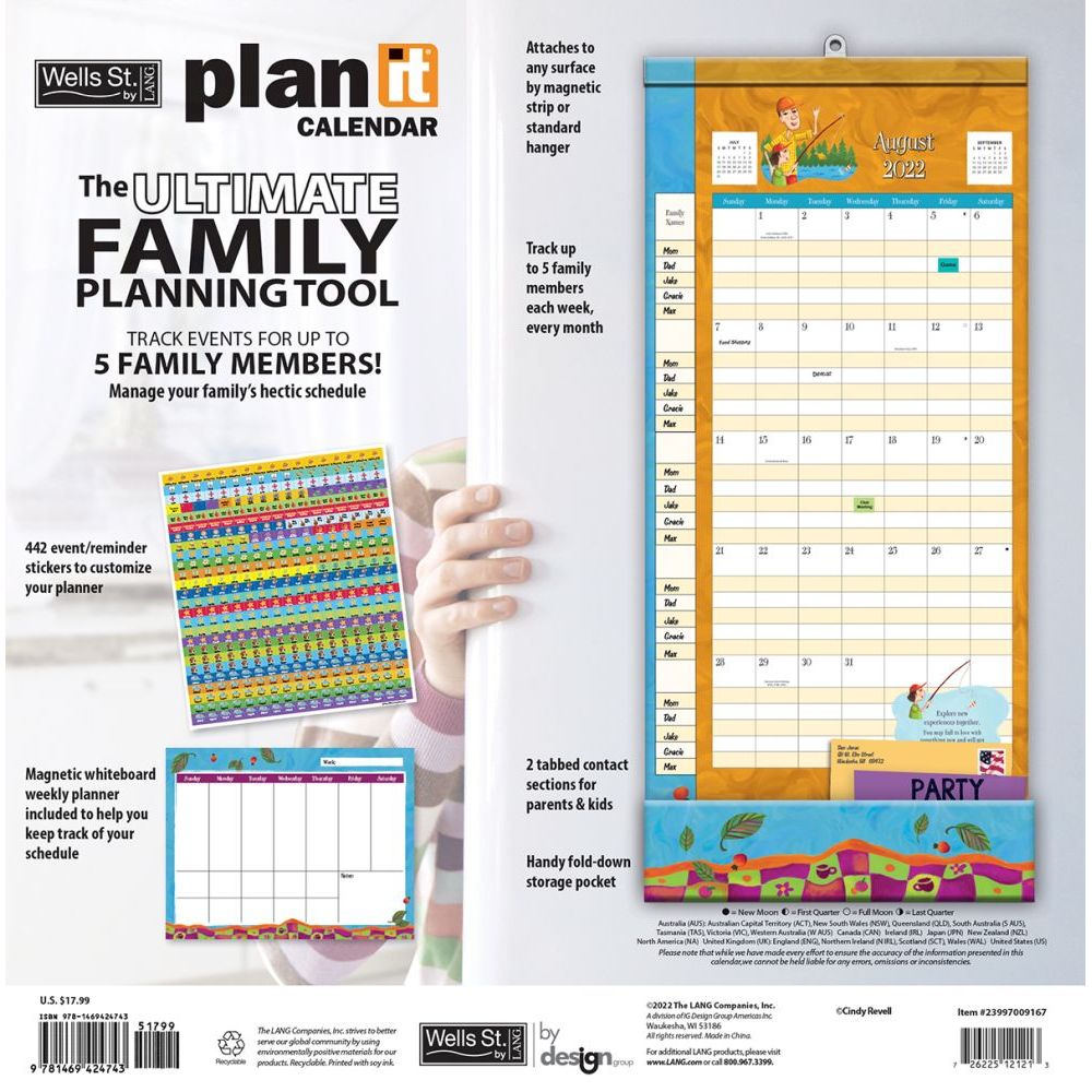 LANG PLANNER 12121 COLOR MY WORLD 2020 MONTHLY PLANNING CALENDAR 