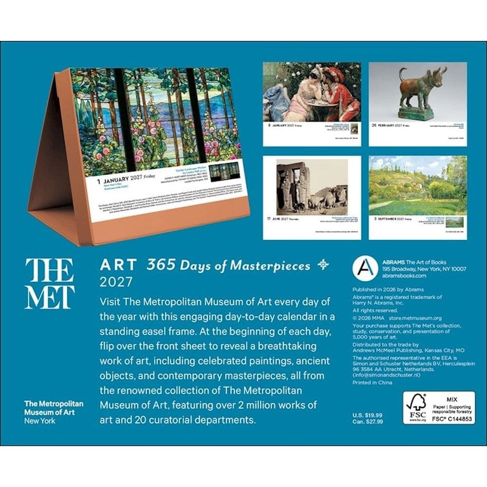 Art 365 Days of Masterpieces 2027 Desk Calendar Seventh Alternate Image
