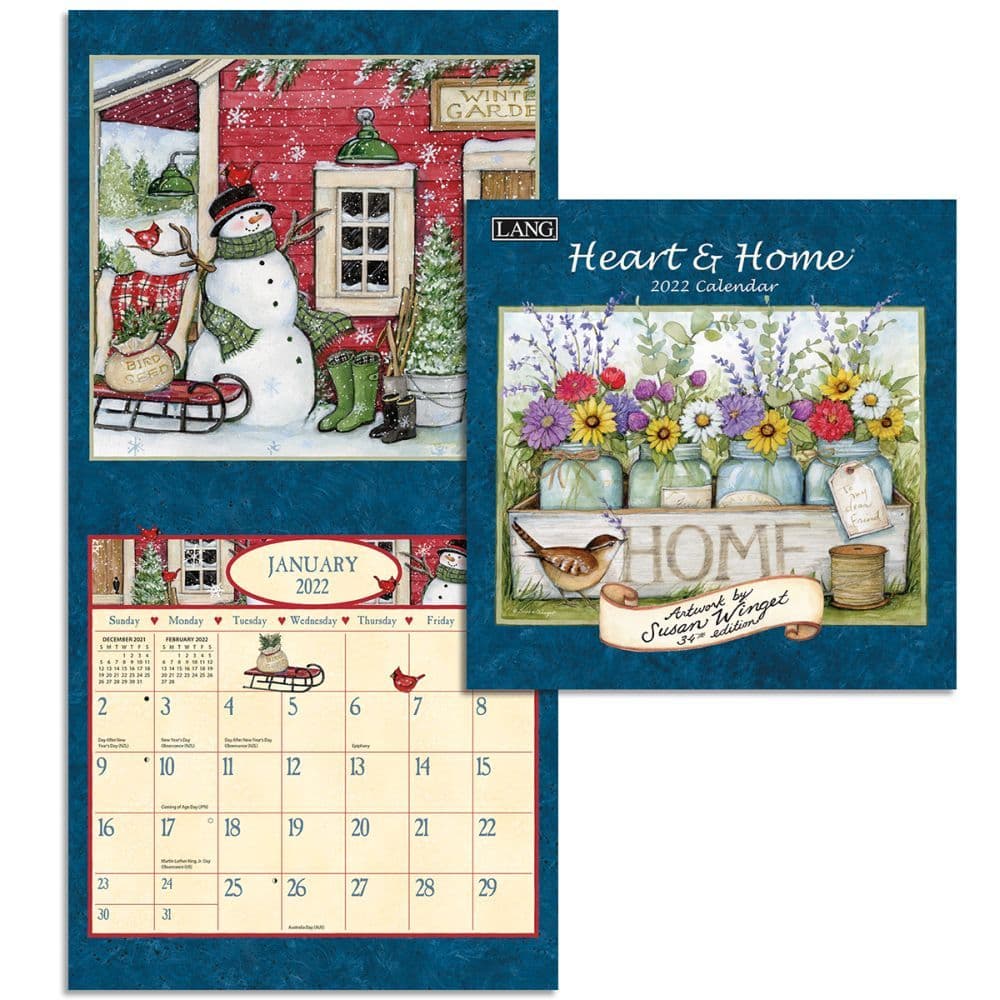 Heart And Home 2022 Mini Wall Calendar Calendars Com