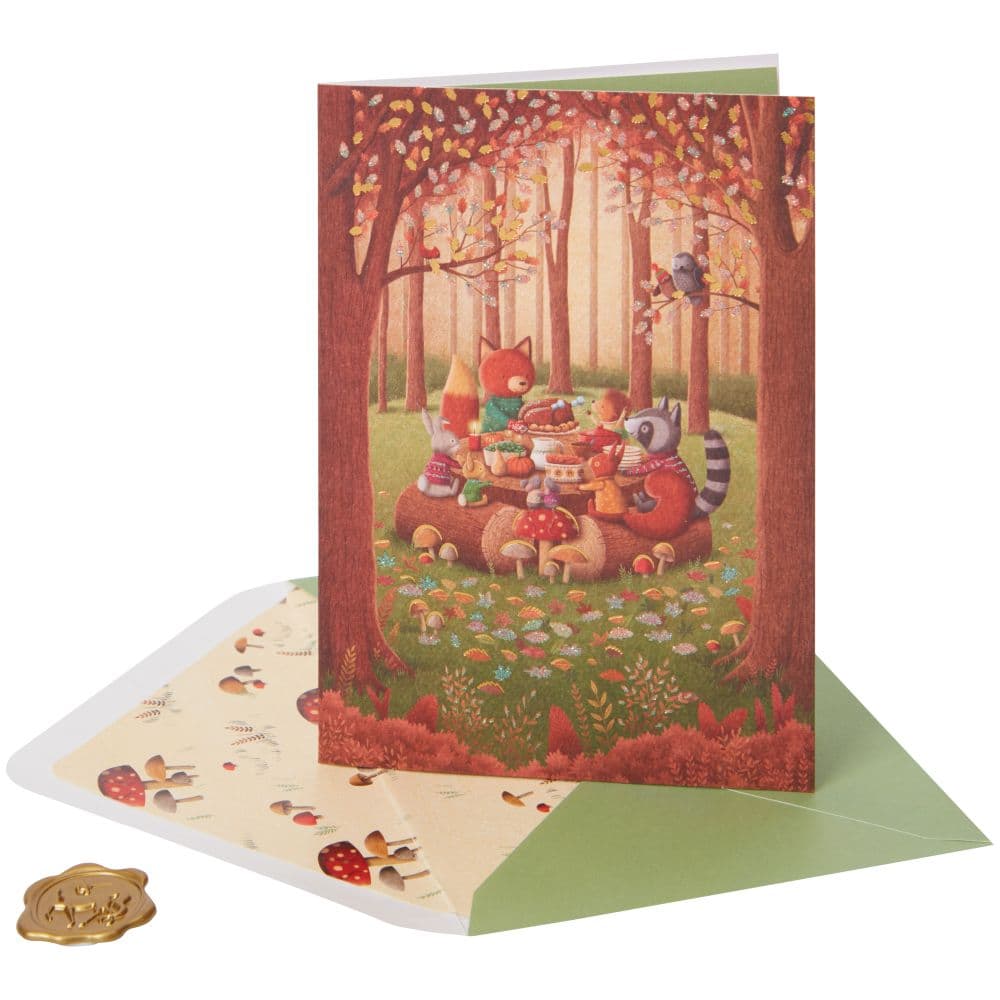 Critter Dinner In Woods Fall Card Sixth Alternate Image width=&quot;1000&quot; height=&quot;1000&quot;