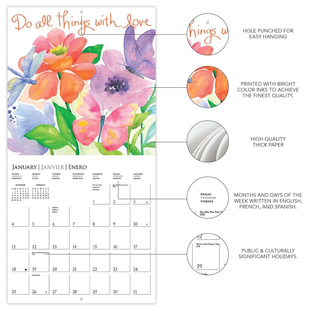 Live Love Laugh 2026 Mini Wall Calendar Second Alternate Image