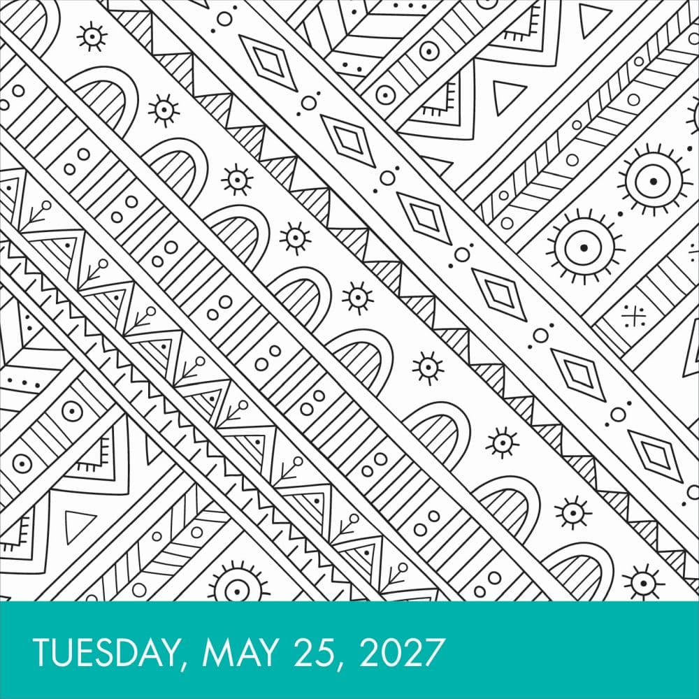 Calm Coloring 2027 Page-A-Day Desk Calendar Third Alternate Image