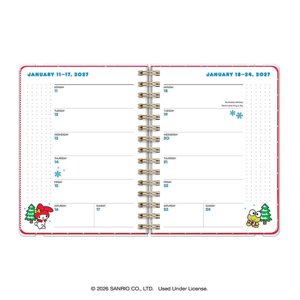 Hello Kitty and Friends Retro 2027 Deluxe Compact Flexi Planner Third Alternate Image