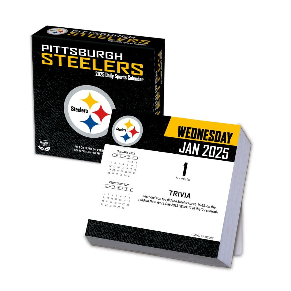 NFL Pittsburgh Steelers 2025 Desk Calendar