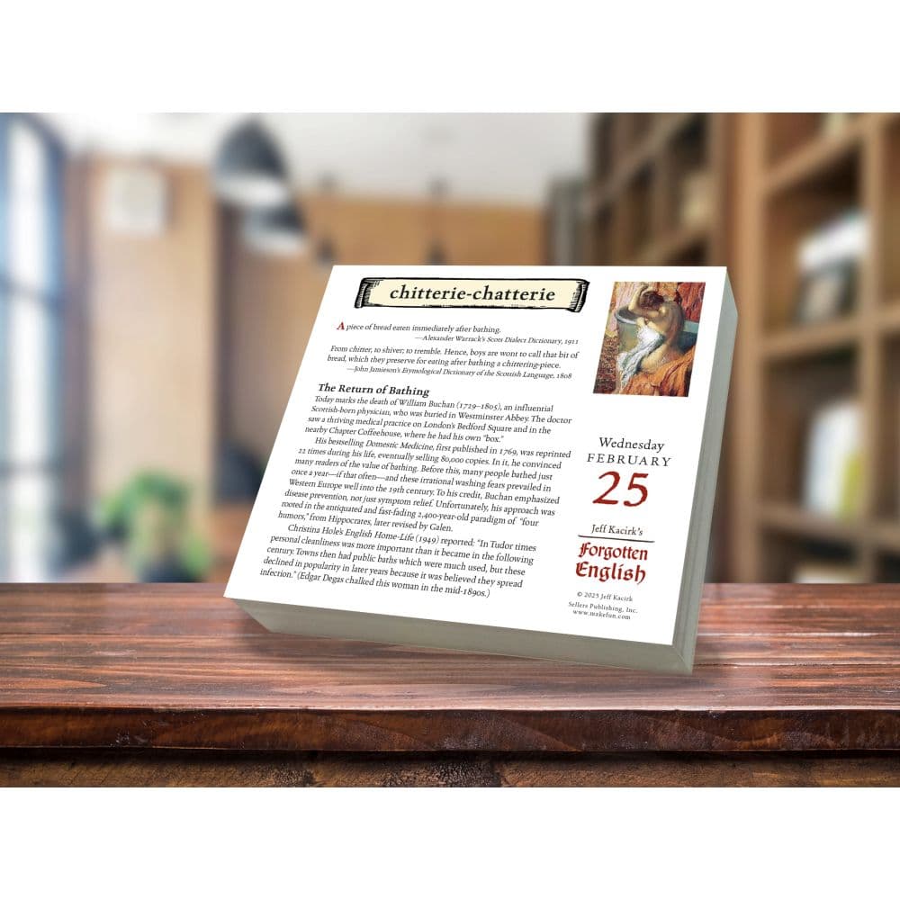 Forgotten English 2026 Desk Calendar Fourth Alternate Image