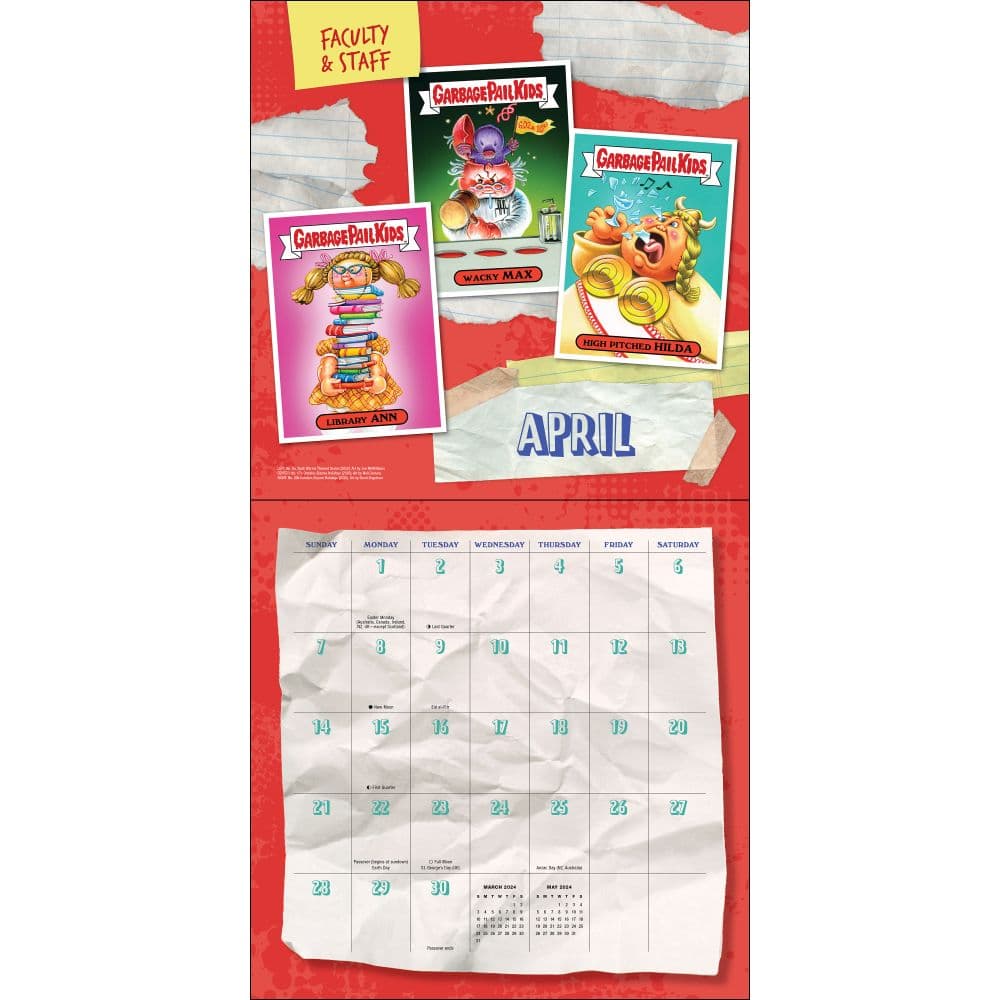 Garbage Pail Kids 2024 Wall Calendar