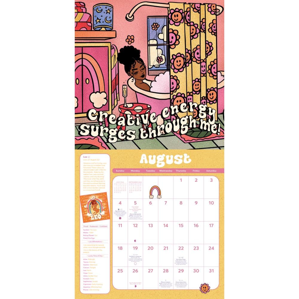Pulp Girls Zodiac 2024 Wall Calendar Alternate Image 1