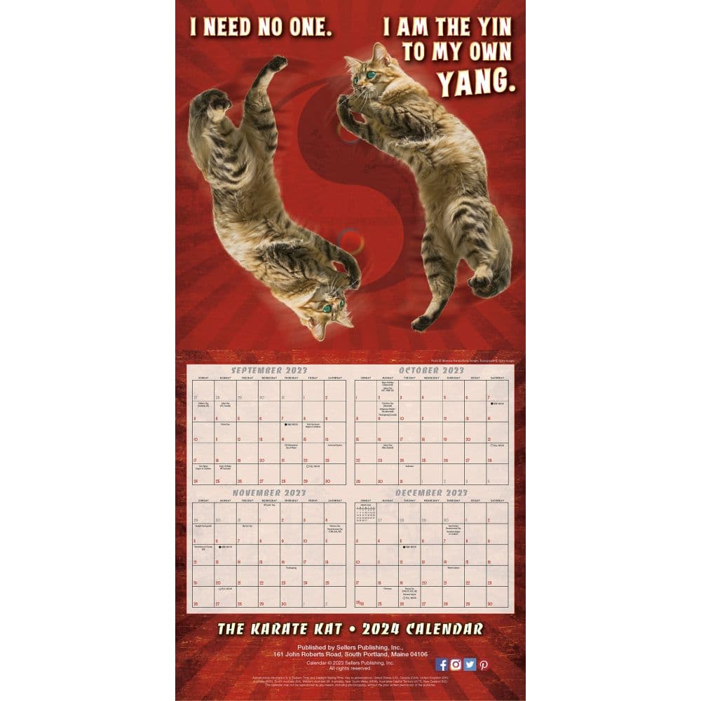 Karate Kat 2024 Wall Calendar