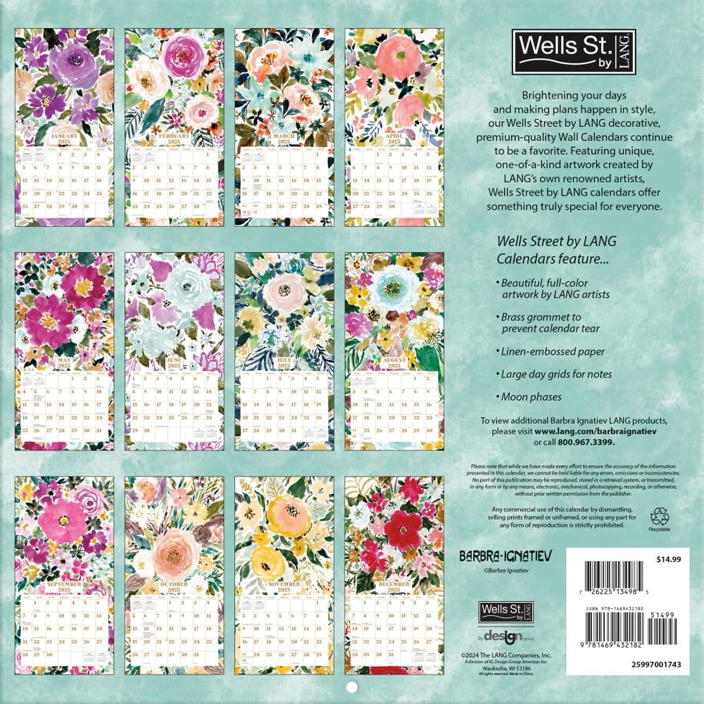 Grow Wild by Barbra Ignatiev 2025 Wall Calendar First Alternate Image width="1000" height="1000"