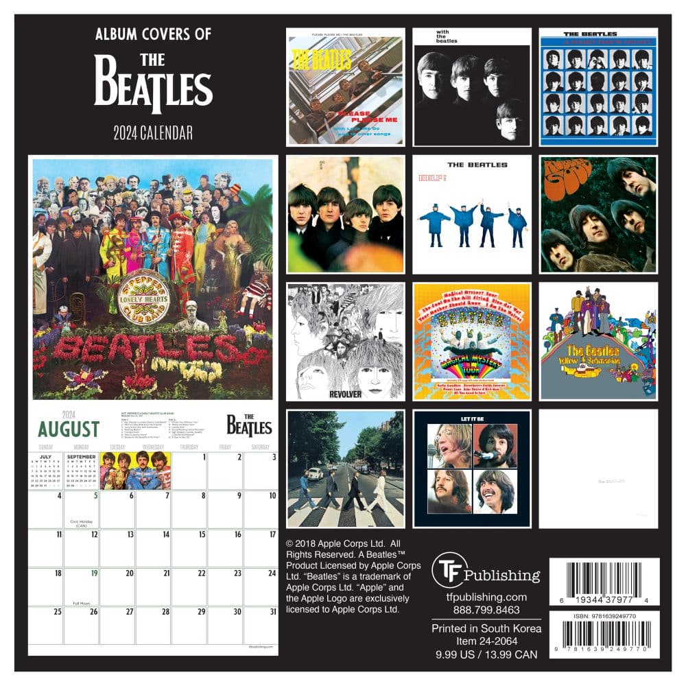 Beatles 2024 Mini Wall Calendar