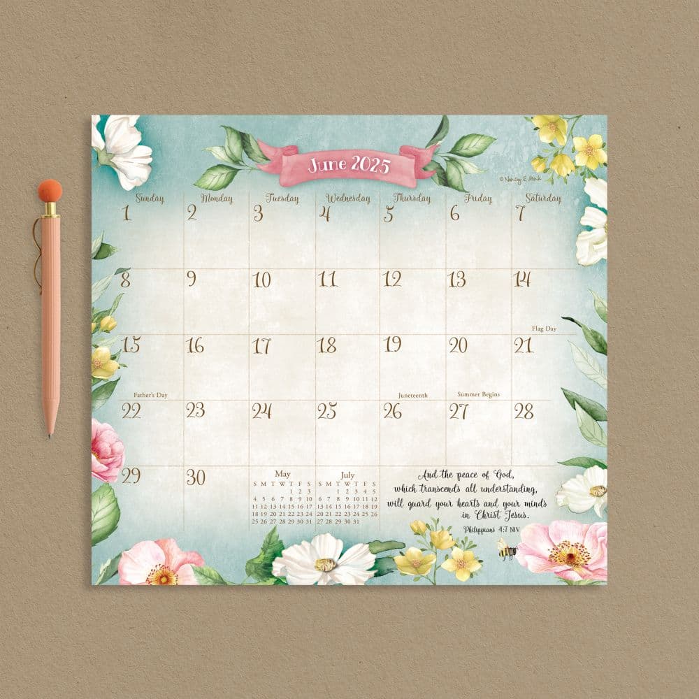Faithful Heart and Home 2025 Magnetic Wall Calendar Alt3