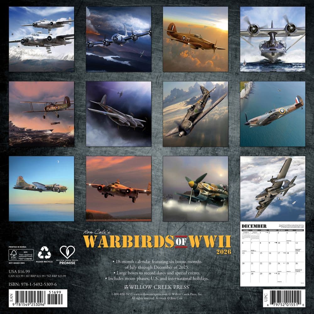 Warbirds of WWII 2026 Wall Calendar First Alternate Image