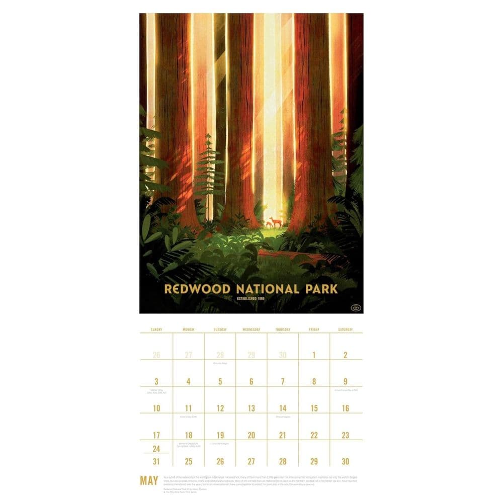 National Parks Art 2026 Wall Calendar Third Alternate Image