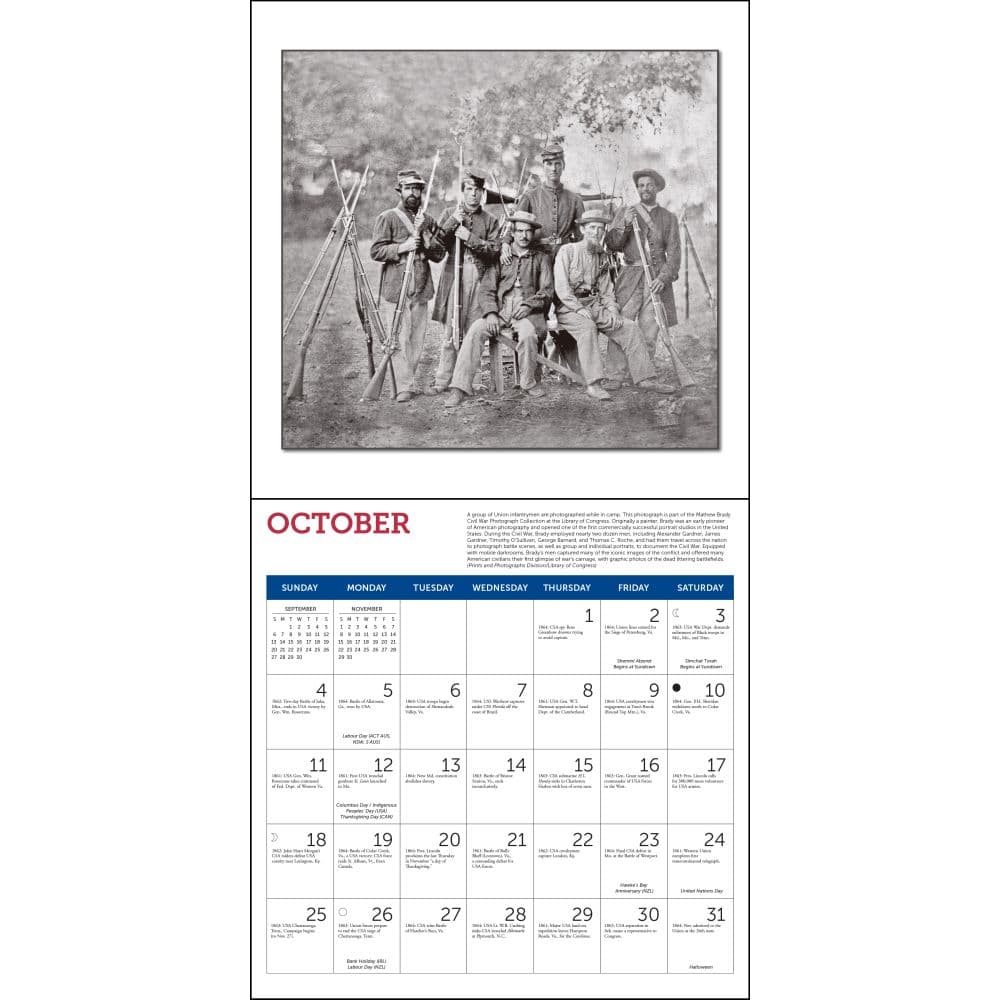 Civil War Chronology 2026 Wall Calendar Third alternate Image