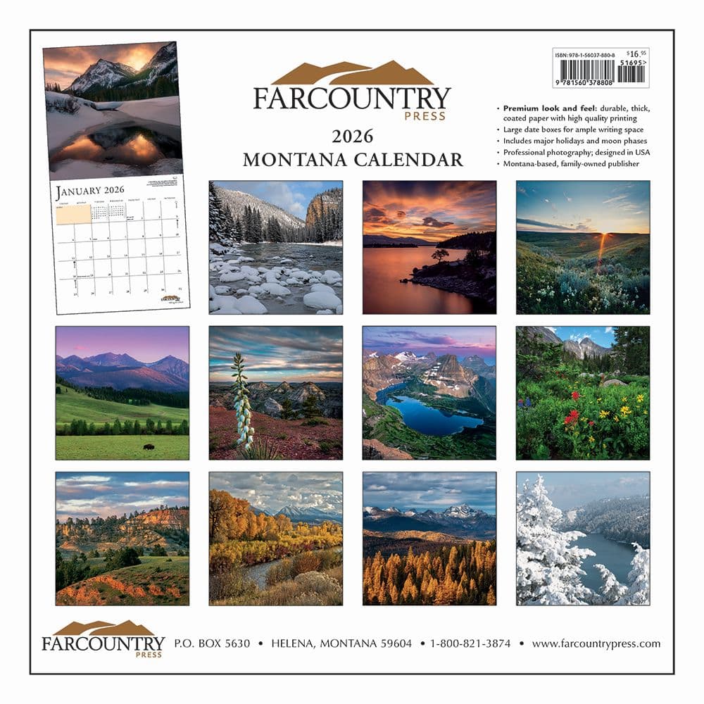 Montana Scenic 2026 Wall Calendar First Alternate Image