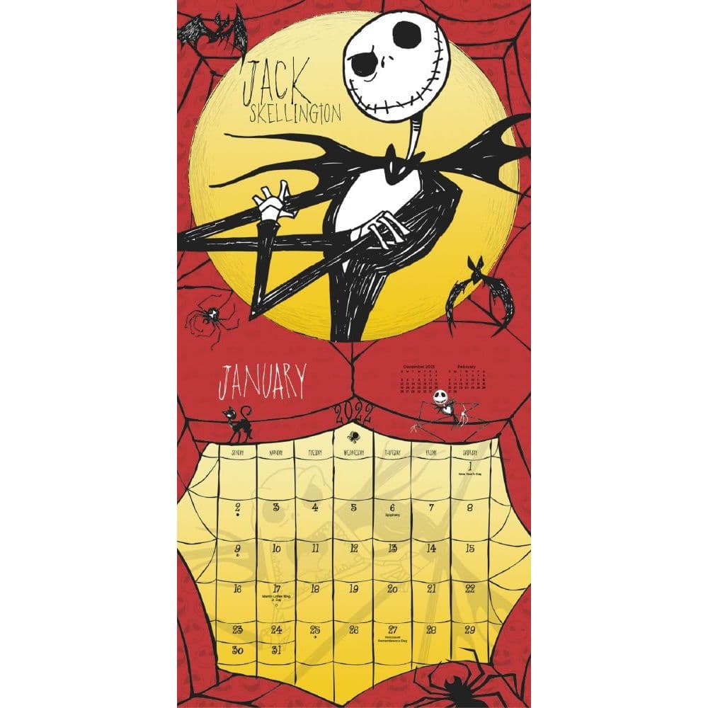 Nightmare Before Christmas Exclusive 2022 Wall Calendar With Collectors Print - Calendars.com