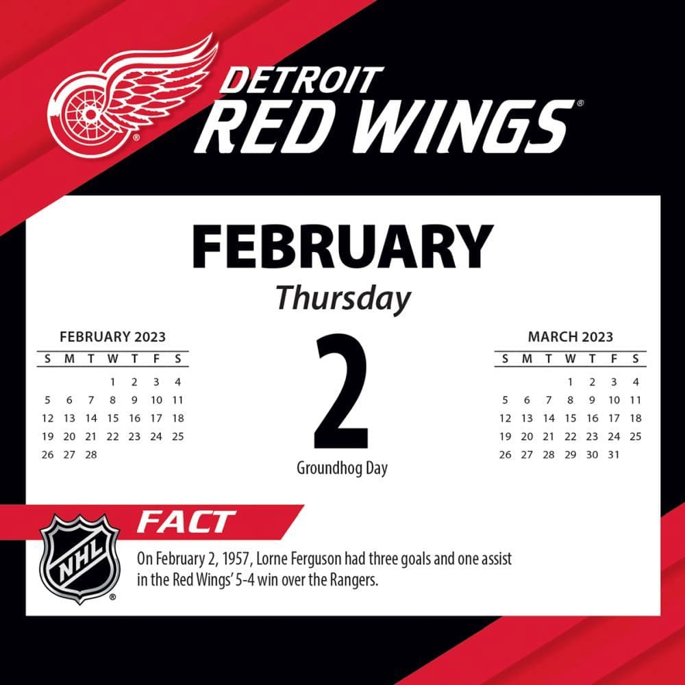 Detroit Red Wings 2023 Desk Calendar - Calendars.com