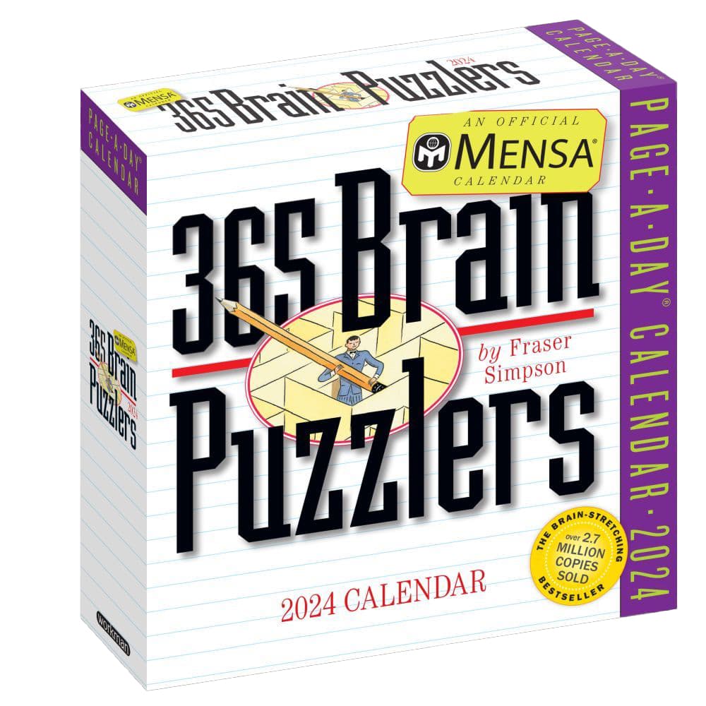 Mensa Brain Puzzlers 2024 Desk Calendar Main Image