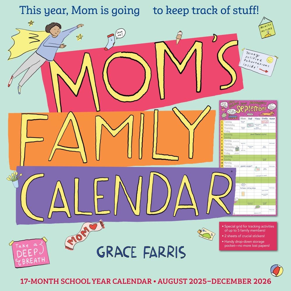 Moms Family 2026 Wall Calendar Main Image