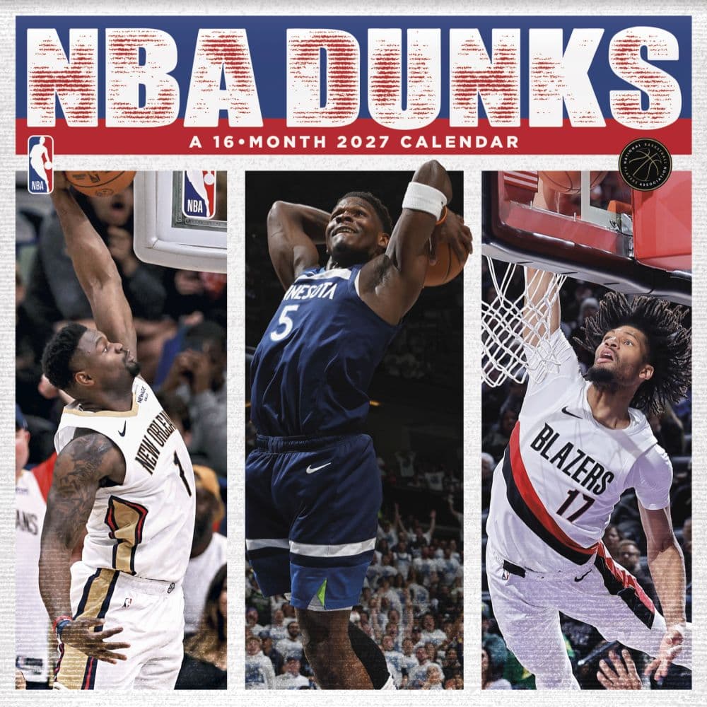 NBA Dunks 2027 Wall Calendar Main Product Image