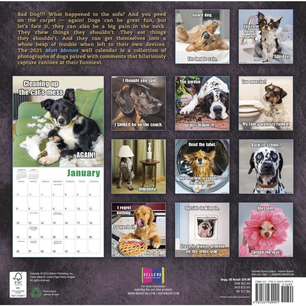 Mutt Memes 2025 Wall Calendar First Alternate Image width=&quot;1000&quot; height=&quot;1000&quot;