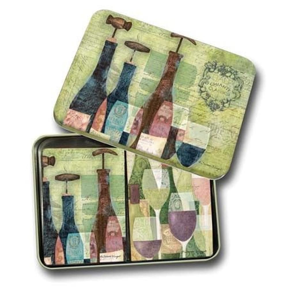 Bottles & Glasses Tin Playing Cards by Susan Winget Main Image