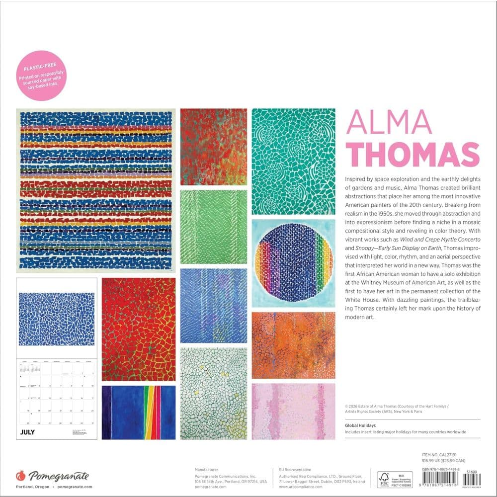 Alma Thomas 2027 Wall Calendar First Alternate Image